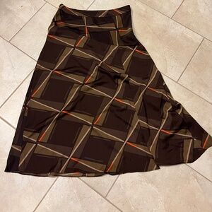 Banana Republic brown silky skirt